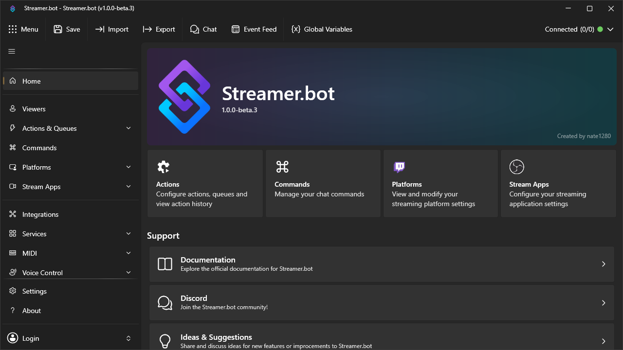 New Streamer.bot UI